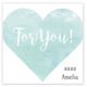 Watercolor Heart Square Gift Stickers Image 3 of 6
